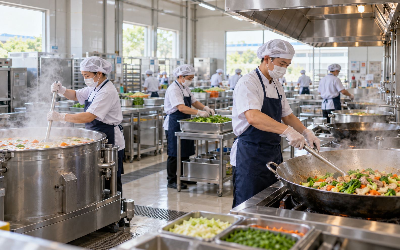 Bếp vận hành tại nhà máy